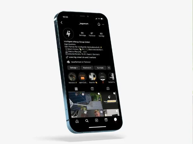 Instagram-Feed der ING am Handy